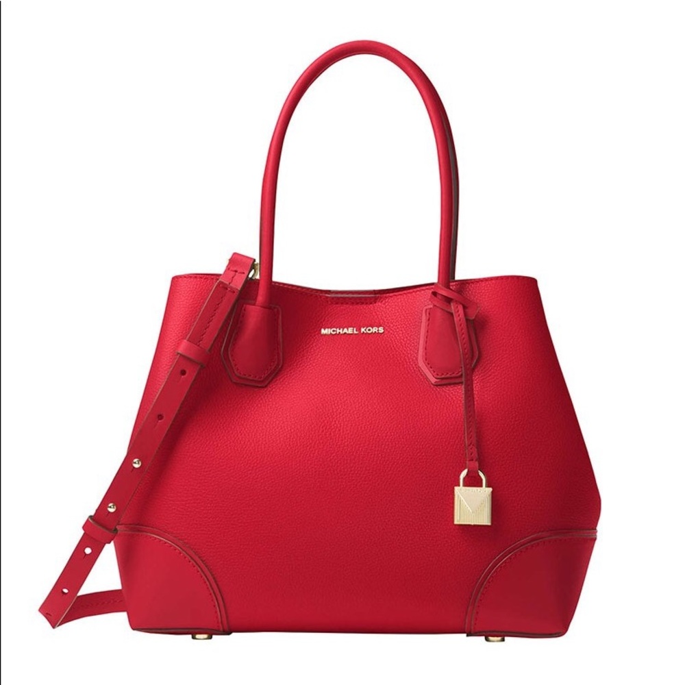 Michael Kors Mercer Gallery Medium Red Tote